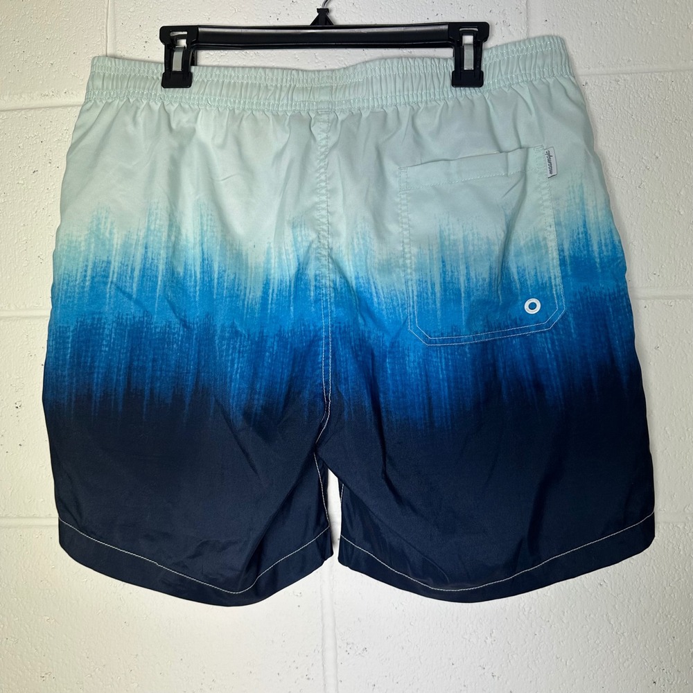 Maamgic Swim Trunks Gradient Blue Swim Shorts with Liner mens XL - Picture 2 of 4